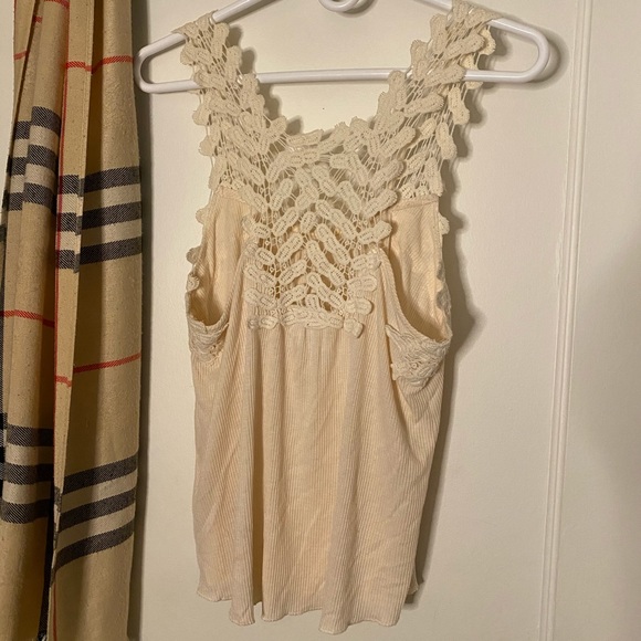 Lace Ribbed Tank - Picture 2 of 2